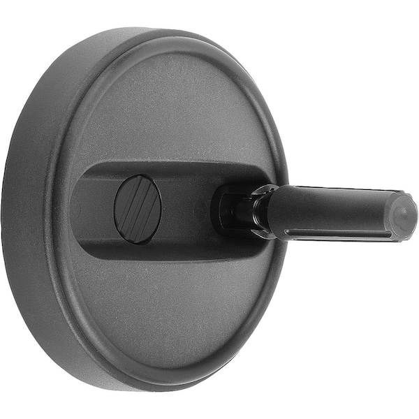 Handwheel D1=80, Reamed Hole W Slot D2=10H7, B3=3, T=11, 4, W.Transv.Bore D7=M06, Size:1, Plastic,